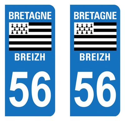 Autocollant Immatriculation (X2)